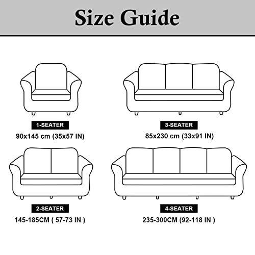 Image of Amazon Brand - Solimo Polyester Streachable Sofa Cover - (3 Seater, Leaf Print, Brown)