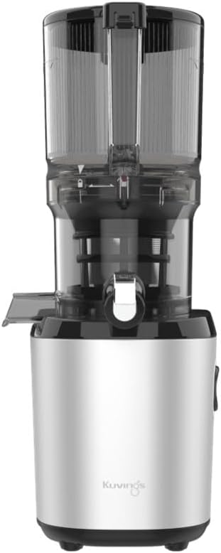 Kuvings AUTO 6 Silver Ultimate Hands-Free Cold Press Juicer (2024 Launch), Whole Slow Juicer, Just Load Ingredients and Extract Juice at Press of a Button, Auto Cutting,12 Years Warranty