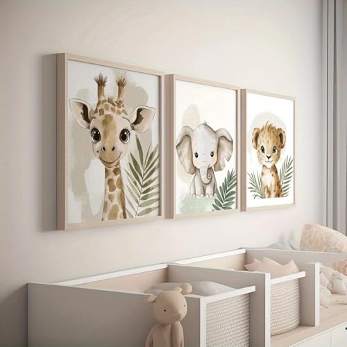 Toile animaux de la jungle pour décorer une chambre d'enfant douce