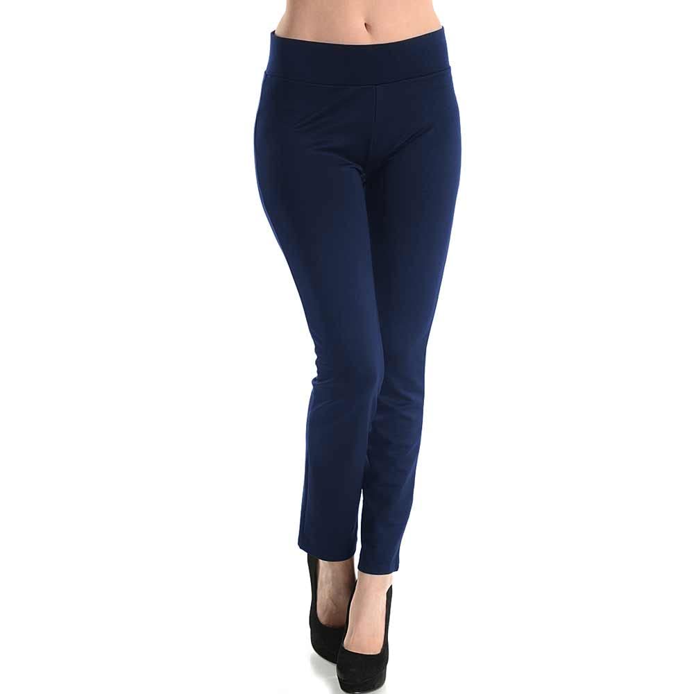 FMRSLHRVIB Women Cotton Spandex Ankle Length Yoga Leggings Pants Workout Sports Gym Navy Sm