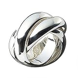 handgefertigter Design Ring aus 925er Sterling Silber - die Breite einer Ringschiene beträgt 5,5 mm - Gesamtbreite des Ringes ca. 10 bis 11 mm - Gewicht ca. 21 Gramm (abhängig von der Ringgröße) - massive, schwere Ausführung - Ringe rollen sich übereinander den Finger hoch - Absoluter Klassiker - Hochwertige Goldschmiedearbeit - Damenring und Herrenring