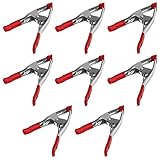 Set of 8-9-Inch Metal Spring Clamp with Red Tip