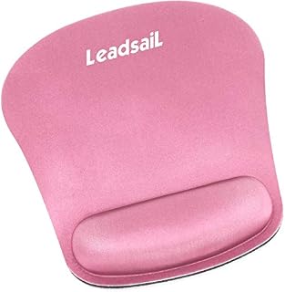 LeadsaiL Mouse Mat Gaming Mouse Pad with Wrist Support, Non-slip Rubber base, Waterproof Surface Mousepads with Wrist Rest, Compatible with Laser and Optical Mice for Gaming, Office Working