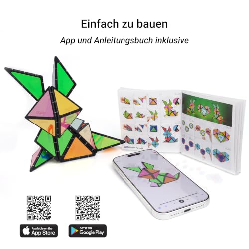 TOSY TOSY Magnet Pyramid Glow - 1 Würfel verwandelt Sich in 1 Milliarde Formen, 243 Magnete, leuchtendes Design, Spinner-Zubehör, Zappel-/Puzzle-Spielzeug, Ostern/Valentinstag/Geburtstagsgeschenk - Designansicht 12 | TV | Video | Foto