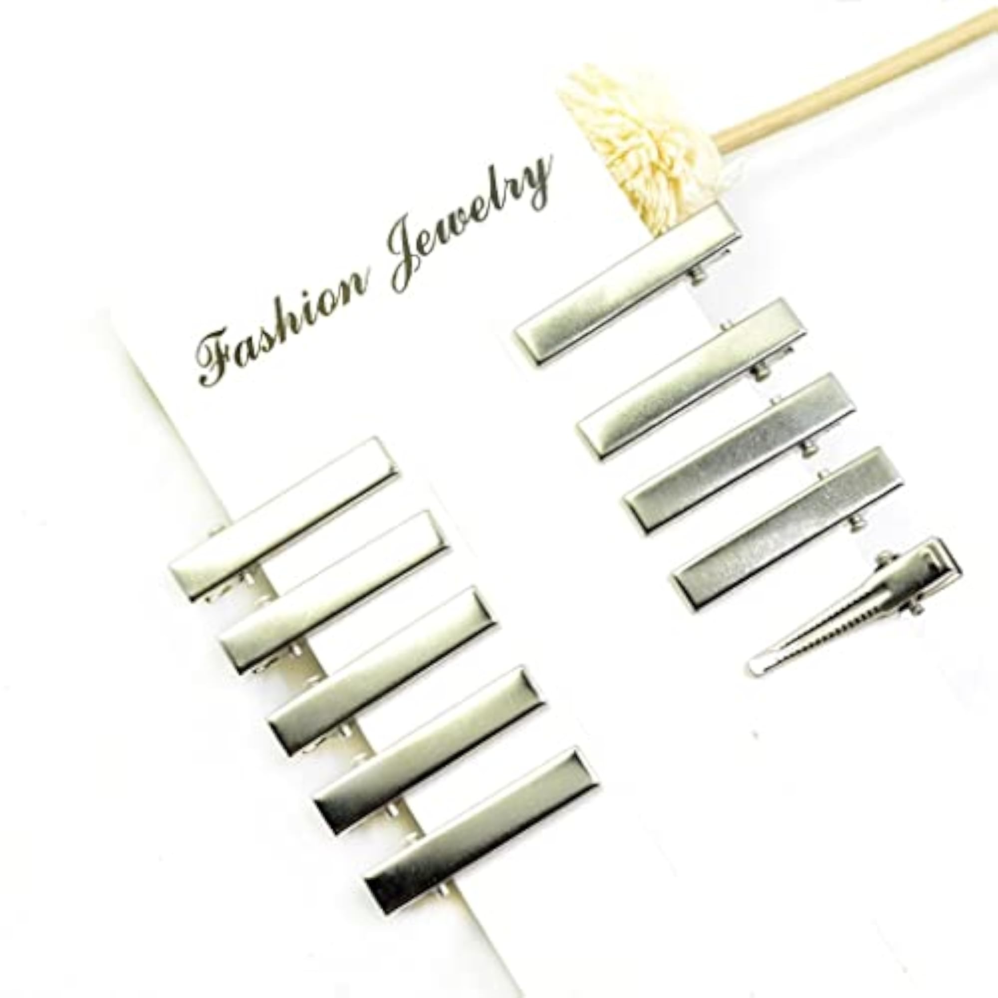6x30/100Pack Flat Single Prong Alligator Hair Clips