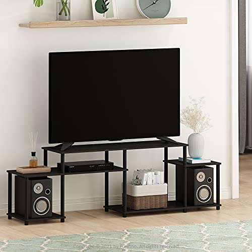 Image of Furinno Turn-N-Tube Handel Stand for TV up to 55 Inch, Espresso