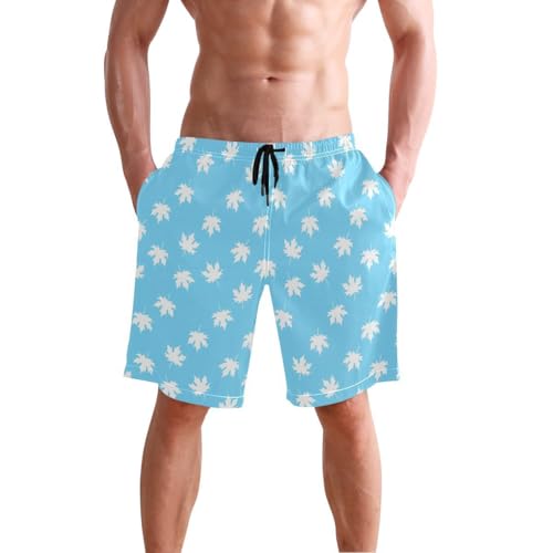 Plant Blue Mens Swim Trunks Quick Dry Beach Shorts with Pocket S 2303193