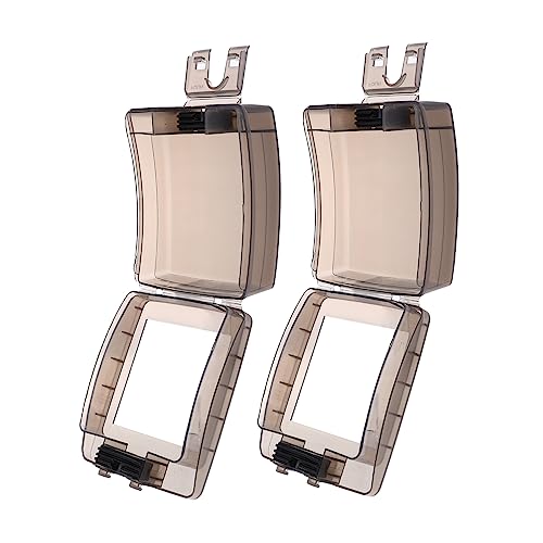 SEWOART 2 Sets Switch Socket Cover Electrical Outlets Protector Power Outlet Socket Cover Plate Single Gang Cover Electrical Outlet Covers Socket Waterproof Protection Outdoor Black PC