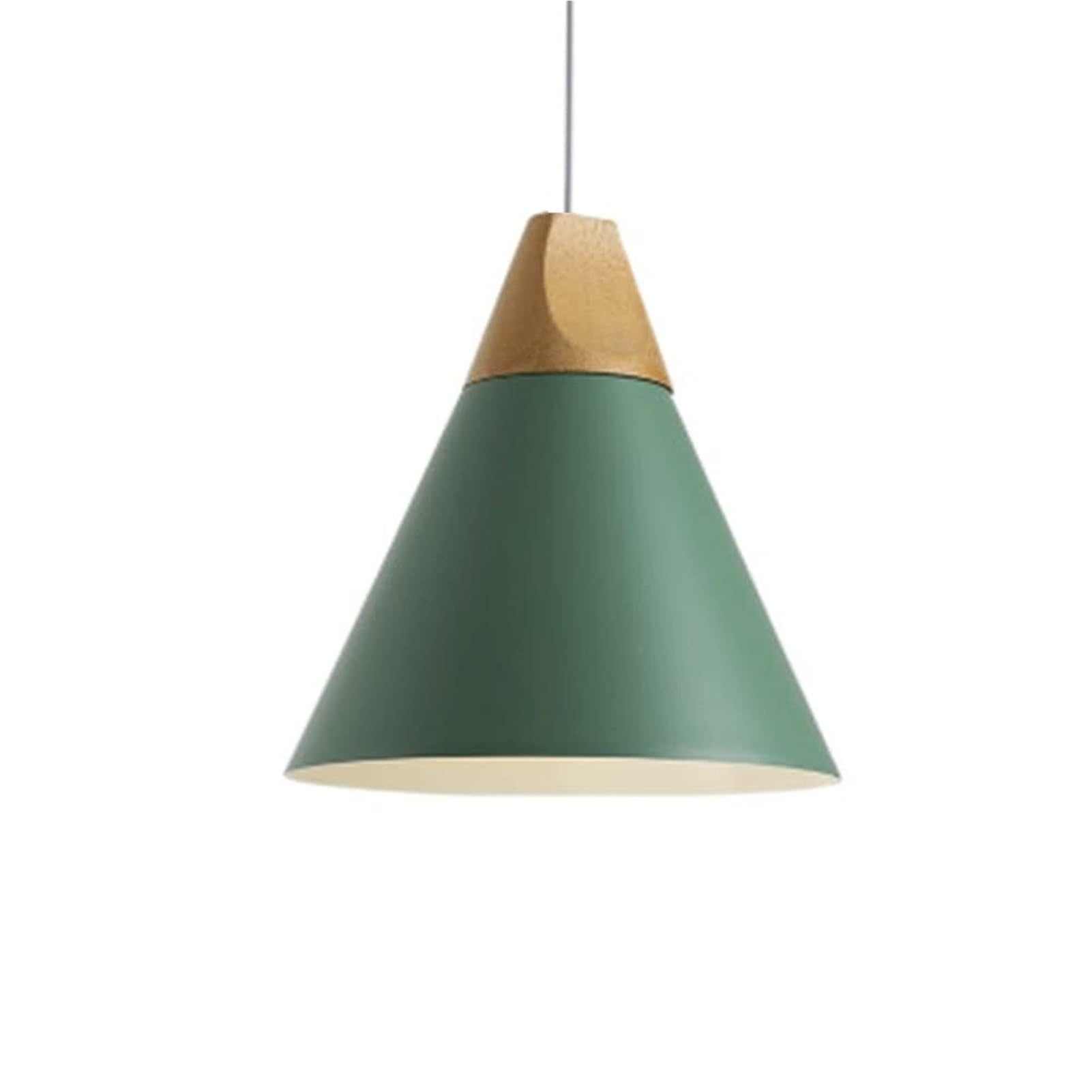 HUAYUSEDF Modern Metal Pendant Lamp Chandelier Hanging Lighting Ceiling Fixture E26 E27 for Dining Room Restaurant Bar Shopping Mall(A Green,25cm)