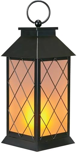 Illuminate Your Nights with These Top Solar Powered Outdoor Lanterns 3 anyperfect 18" Solar Lanterns Outdoor Waterproof, Glass Solar Flickering Flame Lantern Large Hanging Solar Lantern Metal Decorative for Patio Garden Backyard Outside Tabletop Mothers Day Gifts Mom