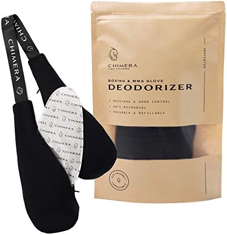 Chimera Fight Exchange Refillable Boxing Glove Deodorizers & All Other Sports: MMA, UFC, Muay Thai, Hockey - Eliminates Bad Odor and Leaves Gear Fresh (Unscented)