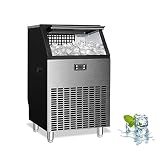 Joy Pebble Commercial Ice Maker, 265lbs/24 H/11,500pcs, 120pcs/Cycle,Ice Size Control,24H Timer,Free