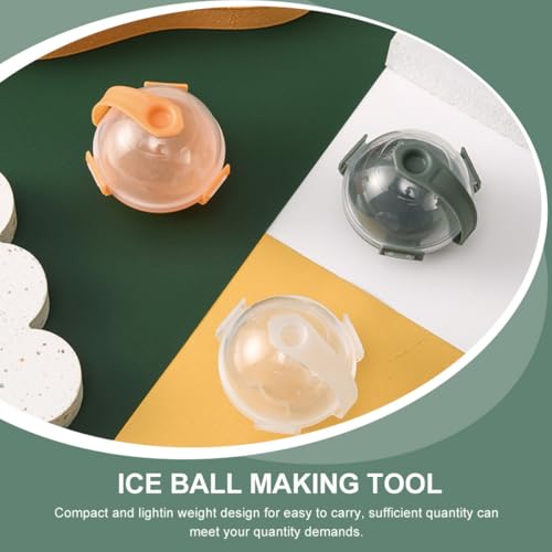 Molde para hielo esférico reutilizable color naranja miniatura 4