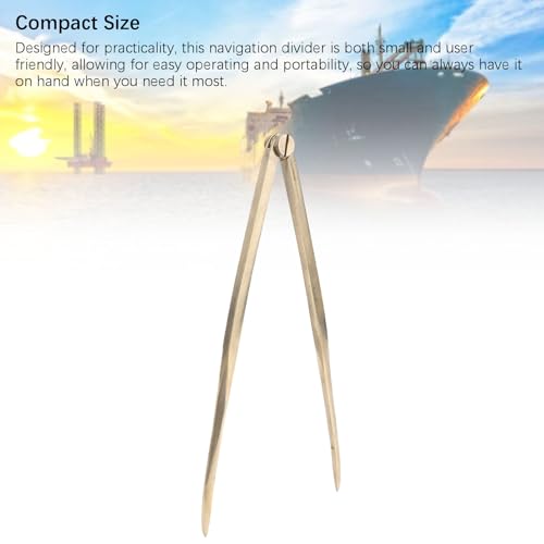 Nurnesy 7,87 -Zoll -Messingnavigationsteiler - Professionelles Meereszeichnungsinstrument (IMPA 371013) für Genaue Navigation und Präzision