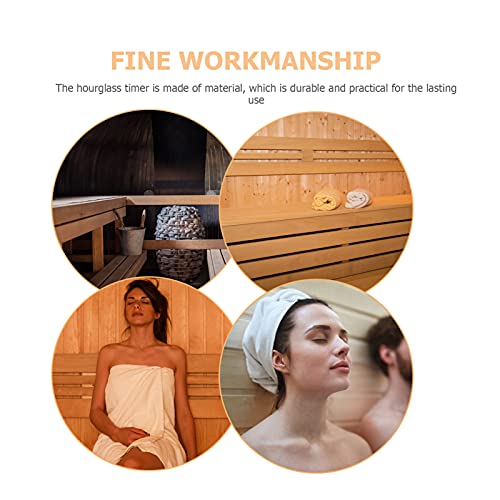 Cabilock Clock Clock Sauna 15 Minutes Hourglass Creative Wall Rotating Sand Timer Clock Hourglass Timer For Sauna Wooden Room #TOP6