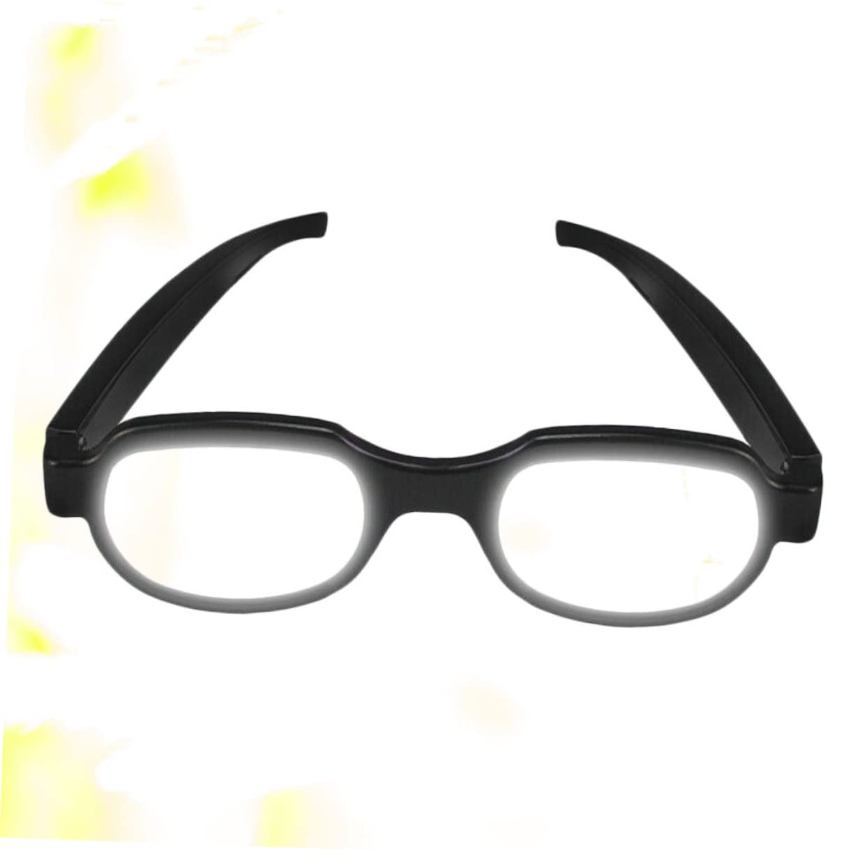 SHERCHPRY 2 gafas brillantes con luz LED para gafas con visera LED, soportes de vidrio luminosos