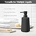 zuxzmj Black 2 Pack Hand Soap Dispensers with No Rust Pump for Bathroom and Kitchen Countertops Refillable Striped Matte Plastic 8.5 oz