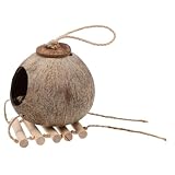 Toddmomy Nido para Pájaros de Exterior de Cáscara de Casa Colgante Decorativa para Periquitos y Cama Cómoda para Mascotas Diseño Práctico y Portátil