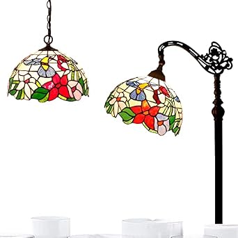 WERFACTORY Tiffany Lamp Series SAStained Glass Style Lampshade Decorative Living Room Bedroom