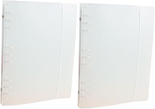Tofficu 2 pastas de plástico pastas de arquivos de plástico protetores de página a5 fichários para pastas de documentos protetor de folhas soltas fitas para caderno Cinders capa protetora a4 fosco