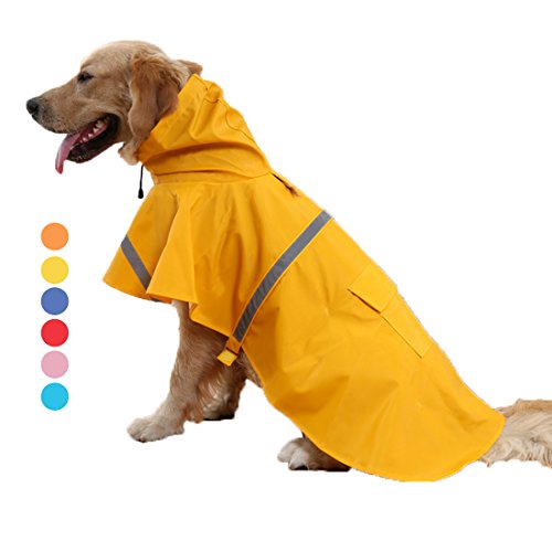 Elonglin Hoodie Chien Gilet De Protection Pour Chien Chat Chiot Manteaux Dhiver Vetement Chien Animaux Sport A Capuche En Coton M Orange