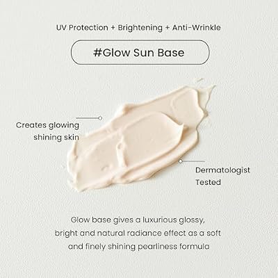 HEIMISH Artless Glow Base 1.35fl.oz/40ml, Multipurpose Makeup Base, Primer, Highlighter, Tone Up Sunscreen for face, Lightweight, Non-greasy, Hydrating, Natural Finish with SPF 50+ PA++++