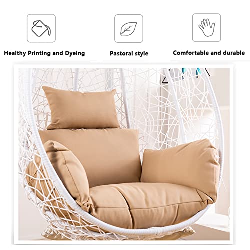 Funda de cojín para silla colgante tipo huevo y recambio de tapicería exterior lavable 5