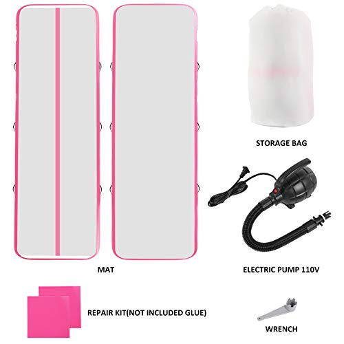 Naice Air Gymnastics Mat, Training Tumbling Mat,16 Feet Tumble Tracks Air Training Mats With Electric Air Pump For Indoor/Gym/Outdoor/Yoga/Water/School Use #TOP5