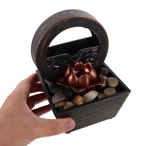 Fuente de mesa zen de diseño elegante con cascada dorada para espacios selectos 5