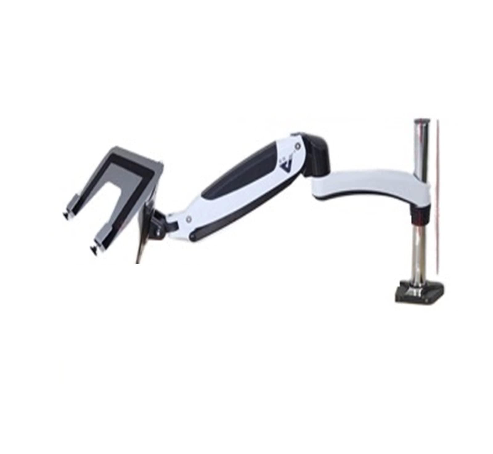 Support ordinateur portable double bras gaz pour bureau de télétravail