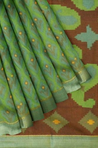 Chendhur Fashions green chanderi silk saree – image 4