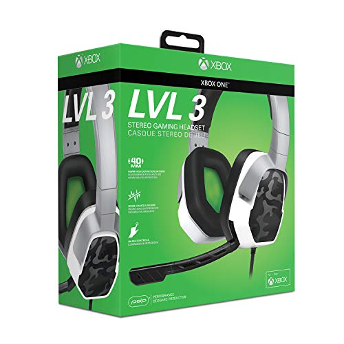 PDP Gaming LVL3 Wired Headset With Noise Cancelling Microphone: White Camo - Xbox One PDP Gaming LVL3 Wired Headset With Noise Cancelling Microphone: White Camo - Xbox One