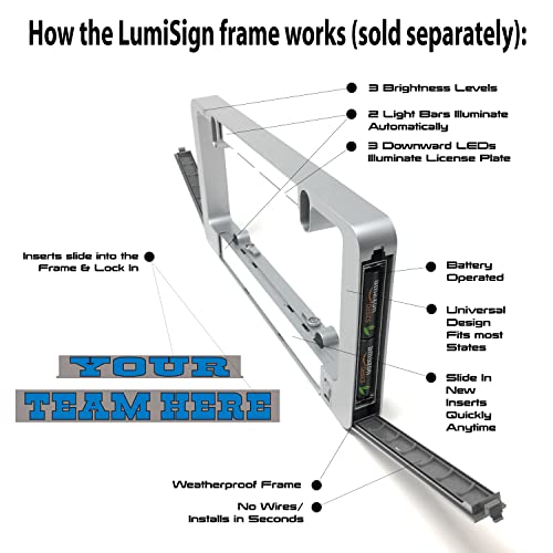 Dolphins Inserts For Lumisign | Lumisign Frame Sold Separately | Fall Collection (Go Dolphins) #TOP3