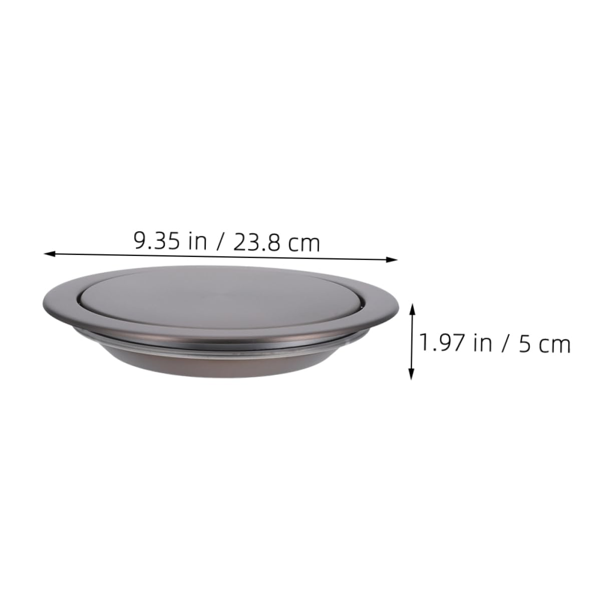Levemolo Stainless Steel Trash Bin Cover Countertop Swing Lid for Kitchen Bathroom Versatile Tabletop Trash Can Cover Easy Installation Space Saving