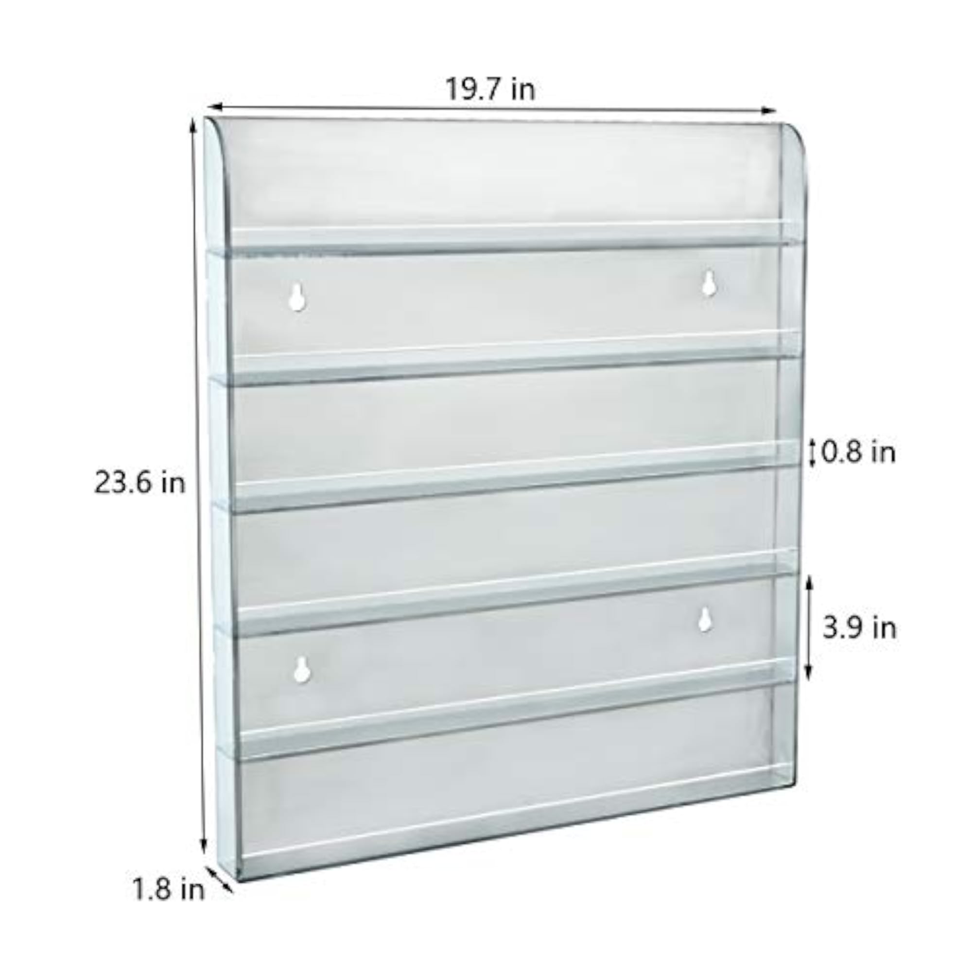 Acrylic Nail Polish Rack Wall Mounted Organizer, 2Pack