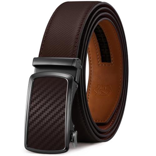 Zitahli Ratchet Belts for Men,Adjustable for Gift mens belt Leather For Dress and Casual,Trim to Fit,Men's Accessories 38"-44"