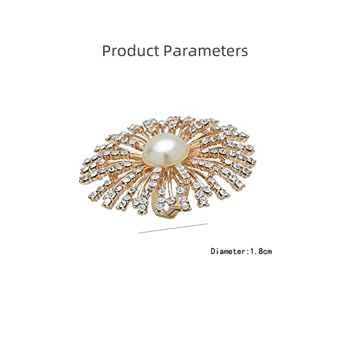 Large Cz Blossom Statement Wedding Ring For Women Girls Gold Plated Vintage Crystal Flower Shell Pearl Adjustable Open Band Wrap Finger Rings Comfort Fit Exaggerated Birthday Cocktail Party Jewelry Gift #TOP4