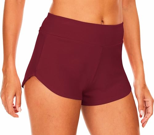 Image of LazyCozy Bamboo Viscose Sleep Shorts for Women, Soft Dolphin Lounge Shorts | Comfy Y2K Micro Mini Pajama Shorts, Lightweight Booty Shorts, Summer Pj Shorts, Knit Workout Shorts