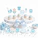 48 Cupcake Toppers for Baby Shower It's a Boy Kids Party Cake Decorations Blue