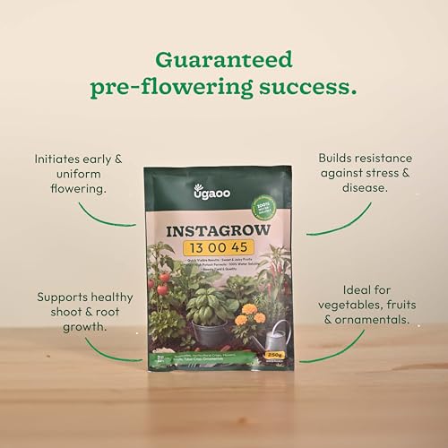 Image of Ugaoo InstaGrow NPK 13:00:45 Fertilizer (250g) | High Potassium Water-Soluble Fertilizer for Fruit & Flower Quality | Boosts Yield & Sweetness