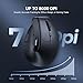 ECHTPower Ergonomic Vertical Mouse, Wireless Rechargeable Mouse with LED Display, 7-Level Adjustable DPI up to 8000, Silent & Programmable Buttons, Multi-Device Connection for PC/Mac/Laptop