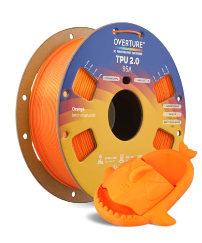 Image of OVERTURE Upgrade TPU 2.0 High-Speed Filament 1.75mm, 1kg Orange