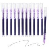 M&G ゲルインクボールペン 中字0.5mm 12本セット 速乾 滑らかな書き味 家庭・事務所用 筆記 メモ 日記 ビジネス パープル