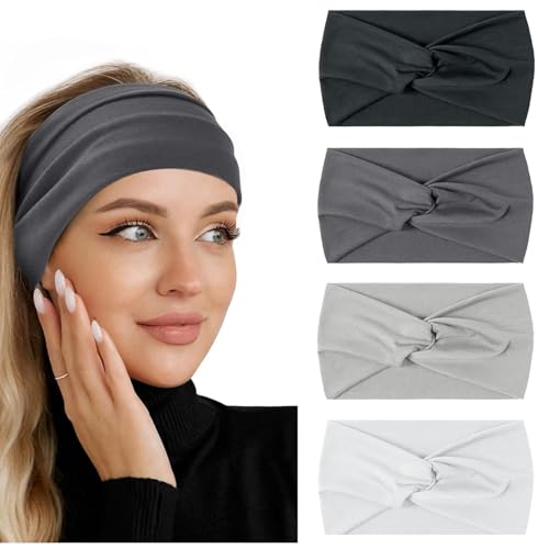 Flintronic 4 Pcs Diadema Mujer, Bandas De Pelo De Yoga A La Moda, Accesorios para Mujer para Deportes Diarios Y Fitness