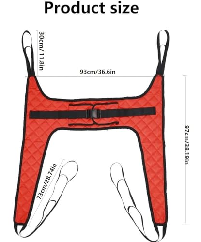 Fushida Hoyer Lift Sling,Commode Patient Lift Slings Medical Transfer Sling for Patients Shower Bath,Large Toileting Sling,Lift Sling for Elderly Bariatric,Divided U Slings Fit Invacare/Hoyer Lift