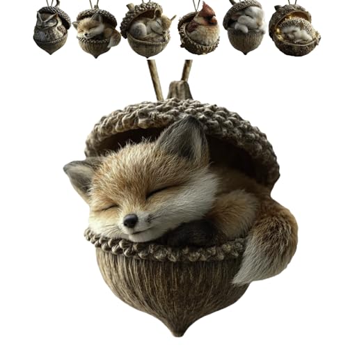 Waldtier Eichels Ornamente, 2D Acryl Waldtier Christbaumschmuck,...