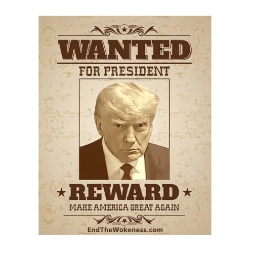 Imán decorativo para refrigerador Trump Wanted Poster miniatura 1