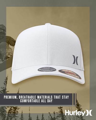 Image of Hurley Men's Baseball Cap - Sweat-Wicking Fitted Baseball Hats for Men (S-XL)