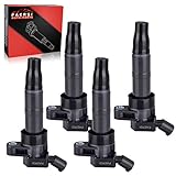 FAERSI Set of 4 Ignition Coils Pack Replacement for 2009 2010 2011 2012 2013 2014 2015 2016 Kia Sorento Forte Optima Sportage Hyundai Sonata Santa Fe Genesis Coupe 2.4 2.0 L4 Replace OE# UF611 C1667