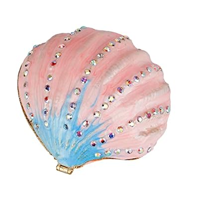 SEVENBEES Sea Shells Trinket Box Seashell Figurine Collectible Seashells Decorating Girls Jewelry Boxes Gifts Ring Holder